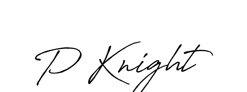 Make a beautiful signature design for name P Knight. With this signature (Antro_Vectra_Bolder) style, you can create a handwritten signature for free. P Knight signature style 7 images and pictures png