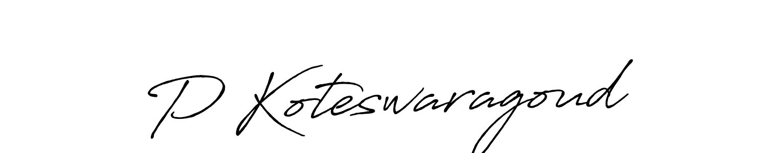 P Koteswaragoud stylish signature style. Best Handwritten Sign (Antro_Vectra_Bolder) for my name. Handwritten Signature Collection Ideas for my name P Koteswaragoud. P Koteswaragoud signature style 7 images and pictures png
