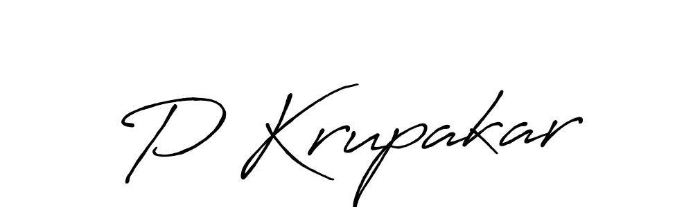 The best way (Antro_Vectra_Bolder) to make a short signature is to pick only two or three words in your name. The name P Krupakar include a total of six letters. For converting this name. P Krupakar signature style 7 images and pictures png