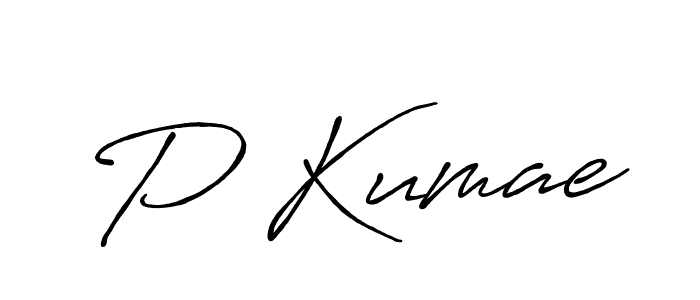 P Kumae stylish signature style. Best Handwritten Sign (Antro_Vectra_Bolder) for my name. Handwritten Signature Collection Ideas for my name P Kumae. P Kumae signature style 7 images and pictures png