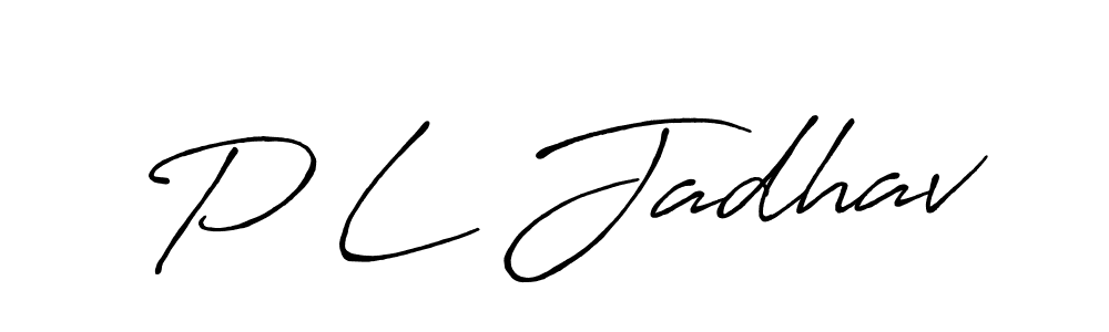 How to make P L Jadhav signature? Antro_Vectra_Bolder is a professional autograph style. Create handwritten signature for P L Jadhav name. P L Jadhav signature style 7 images and pictures png