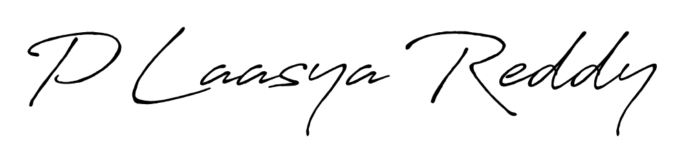 Also You can easily find your signature by using the search form. We will create P Laasya Reddy name handwritten signature images for you free of cost using Antro_Vectra_Bolder sign style. P Laasya Reddy signature style 7 images and pictures png