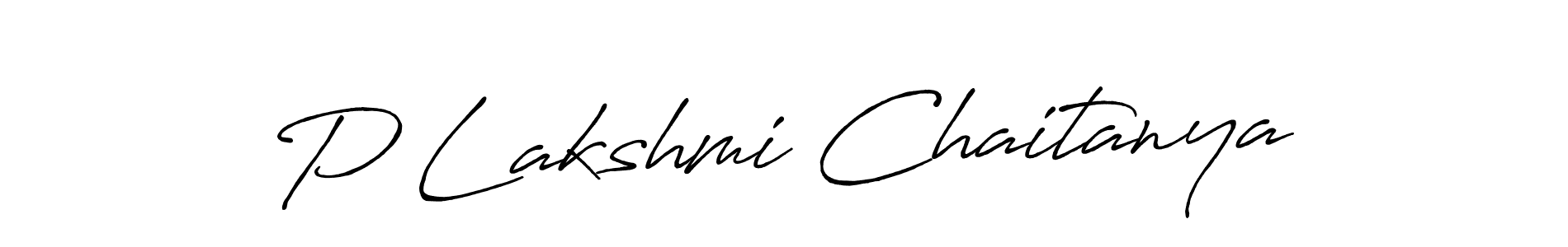 Make a beautiful signature design for name P Lakshmi Chaitanya. Use this online signature maker to create a handwritten signature for free. P Lakshmi Chaitanya signature style 7 images and pictures png