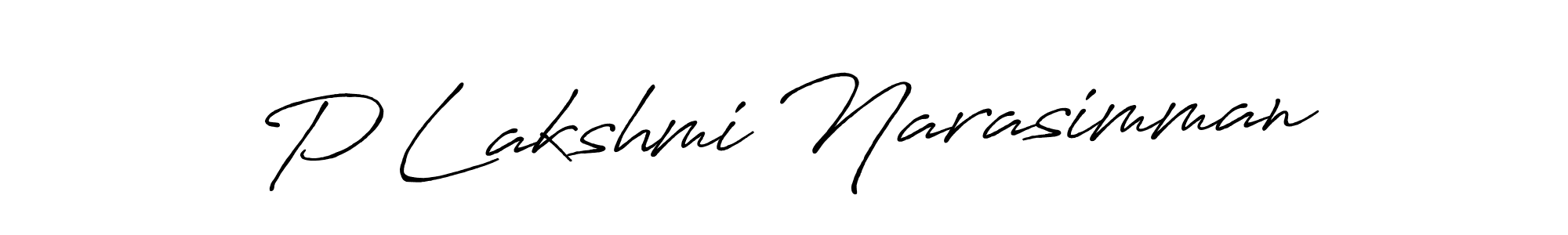 Antro_Vectra_Bolder is a professional signature style that is perfect for those who want to add a touch of class to their signature. It is also a great choice for those who want to make their signature more unique. Get P Lakshmi Narasimman name to fancy signature for free. P Lakshmi Narasimman signature style 7 images and pictures png