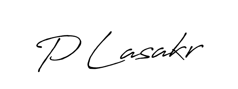 How to make P Lasakr name signature. Use Antro_Vectra_Bolder style for creating short signs online. This is the latest handwritten sign. P Lasakr signature style 7 images and pictures png