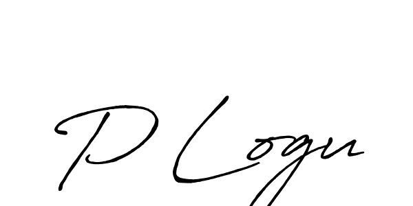 Make a beautiful signature design for name P Logu. With this signature (Antro_Vectra_Bolder) style, you can create a handwritten signature for free. P Logu signature style 7 images and pictures png