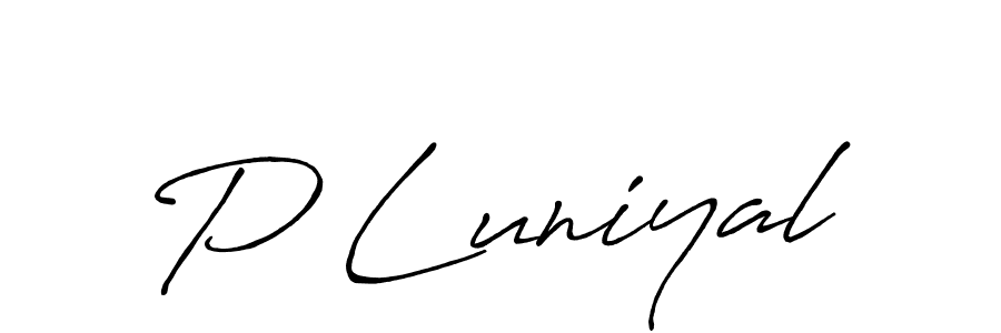 This is the best signature style for the P Luniyal name. Also you like these signature font (Antro_Vectra_Bolder). Mix name signature. P Luniyal signature style 7 images and pictures png