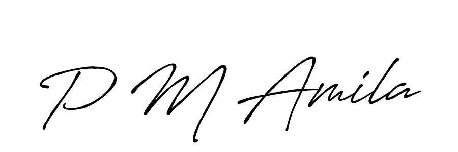 This is the best signature style for the P M Amila name. Also you like these signature font (Antro_Vectra_Bolder). Mix name signature. P M Amila signature style 7 images and pictures png