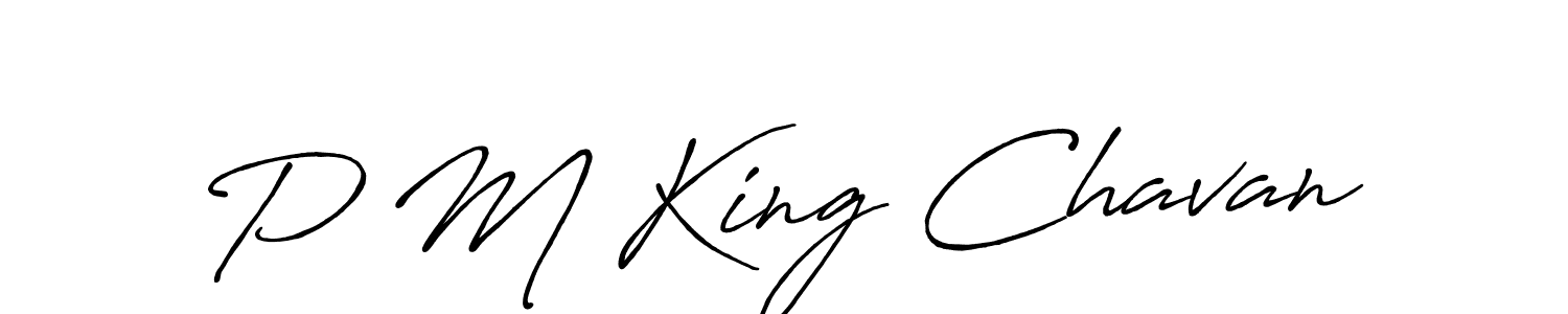 if you are searching for the best signature style for your name P M King Chavan. so please give up your signature search. here we have designed multiple signature styles  using Antro_Vectra_Bolder. P M King Chavan signature style 7 images and pictures png