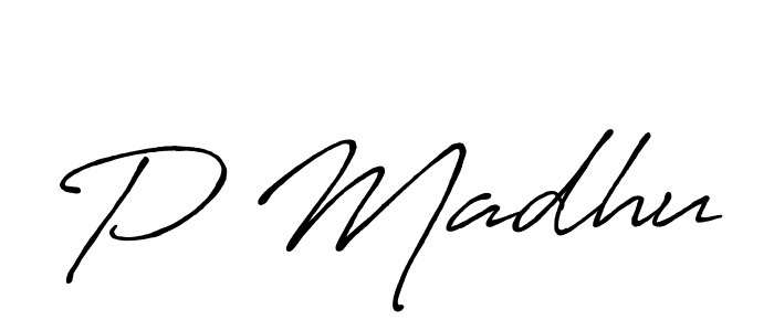 Best and Professional Signature Style for P Madhu. Antro_Vectra_Bolder Best Signature Style Collection. P Madhu signature style 7 images and pictures png