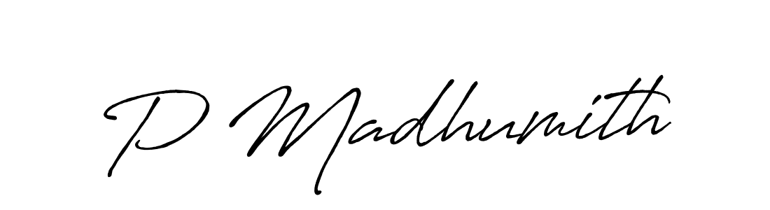 Antro_Vectra_Bolder is a professional signature style that is perfect for those who want to add a touch of class to their signature. It is also a great choice for those who want to make their signature more unique. Get P Madhumith name to fancy signature for free. P Madhumith signature style 7 images and pictures png