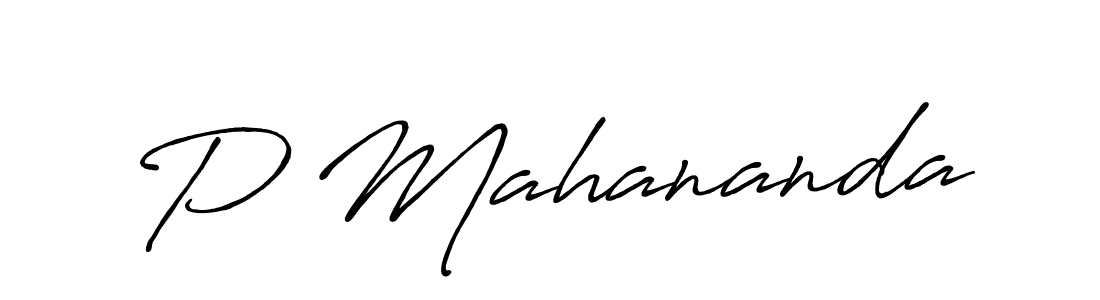 Once you've used our free online signature maker to create your best signature Antro_Vectra_Bolder style, it's time to enjoy all of the benefits that P Mahananda name signing documents. P Mahananda signature style 7 images and pictures png