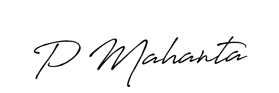 Also You can easily find your signature by using the search form. We will create P Mahanta name handwritten signature images for you free of cost using Antro_Vectra_Bolder sign style. P Mahanta signature style 7 images and pictures png