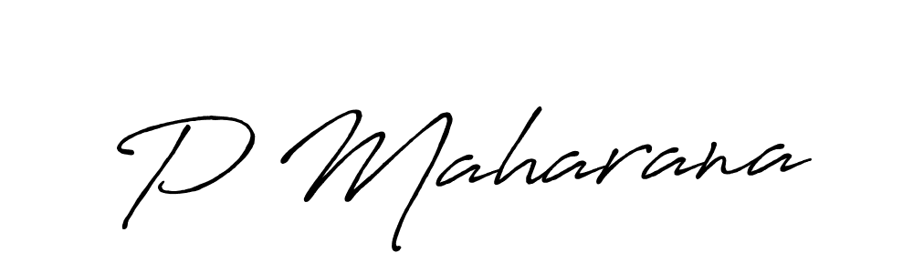Make a beautiful signature design for name P Maharana. With this signature (Antro_Vectra_Bolder) style, you can create a handwritten signature for free. P Maharana signature style 7 images and pictures png