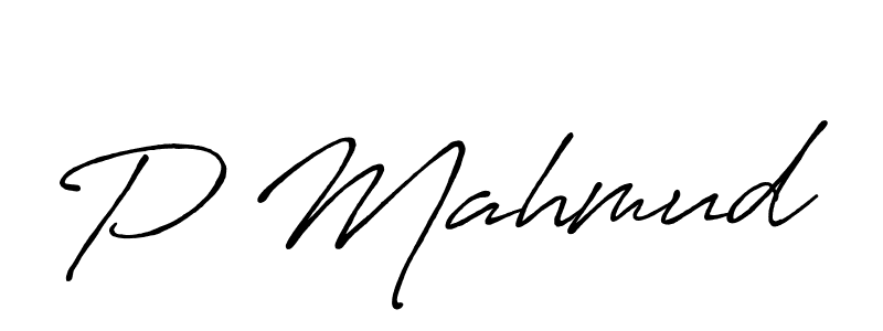 Design your own signature with our free online signature maker. With this signature software, you can create a handwritten (Antro_Vectra_Bolder) signature for name P Mahmud. P Mahmud signature style 7 images and pictures png