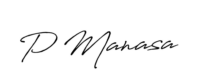 Also You can easily find your signature by using the search form. We will create P Manasa name handwritten signature images for you free of cost using Antro_Vectra_Bolder sign style. P Manasa signature style 7 images and pictures png