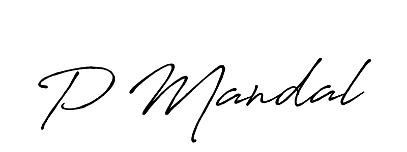 Antro_Vectra_Bolder is a professional signature style that is perfect for those who want to add a touch of class to their signature. It is also a great choice for those who want to make their signature more unique. Get P Mandal name to fancy signature for free. P Mandal signature style 7 images and pictures png
