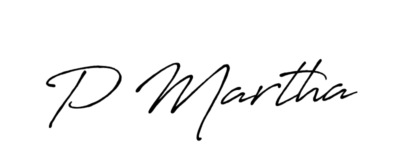 if you are searching for the best signature style for your name P Martha. so please give up your signature search. here we have designed multiple signature styles  using Antro_Vectra_Bolder. P Martha signature style 7 images and pictures png