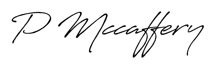 How to make P Mccaffery name signature. Use Antro_Vectra_Bolder style for creating short signs online. This is the latest handwritten sign. P Mccaffery signature style 7 images and pictures png