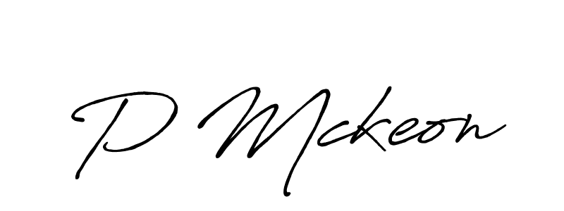 Design your own signature with our free online signature maker. With this signature software, you can create a handwritten (Antro_Vectra_Bolder) signature for name P Mckeon. P Mckeon signature style 7 images and pictures png
