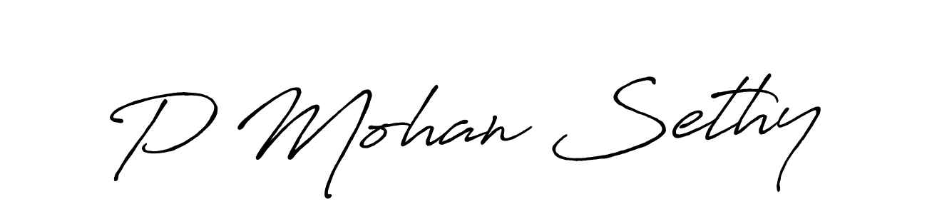 How to make P Mohan Sethy signature? Antro_Vectra_Bolder is a professional autograph style. Create handwritten signature for P Mohan Sethy name. P Mohan Sethy signature style 7 images and pictures png