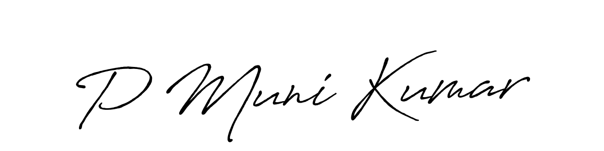 Also You can easily find your signature by using the search form. We will create P Muni Kumar name handwritten signature images for you free of cost using Antro_Vectra_Bolder sign style. P Muni Kumar signature style 7 images and pictures png