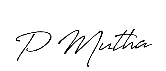 Similarly Antro_Vectra_Bolder is the best handwritten signature design. Signature creator online .You can use it as an online autograph creator for name P Mutha. P Mutha signature style 7 images and pictures png