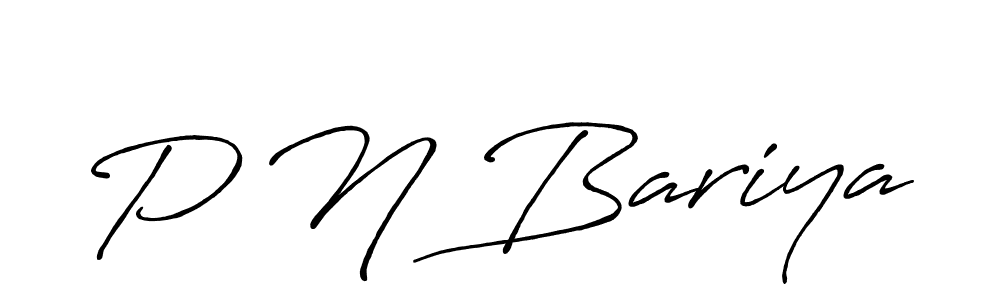 How to make P N Bariya name signature. Use Antro_Vectra_Bolder style for creating short signs online. This is the latest handwritten sign. P N Bariya signature style 7 images and pictures png