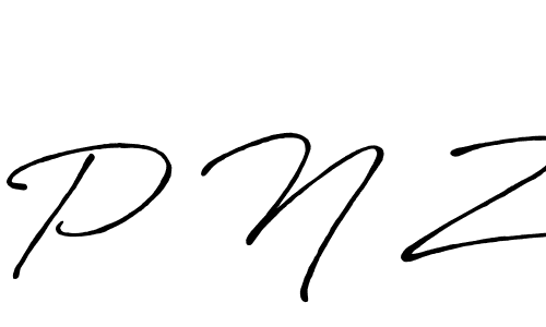 How to make P N Z name signature. Use Antro_Vectra_Bolder style for creating short signs online. This is the latest handwritten sign. P N Z signature style 7 images and pictures png