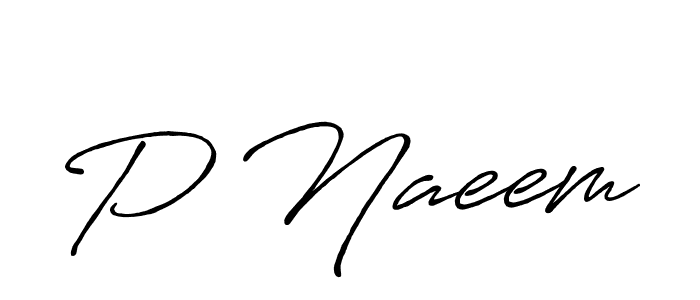 P Naeem stylish signature style. Best Handwritten Sign (Antro_Vectra_Bolder) for my name. Handwritten Signature Collection Ideas for my name P Naeem. P Naeem signature style 7 images and pictures png