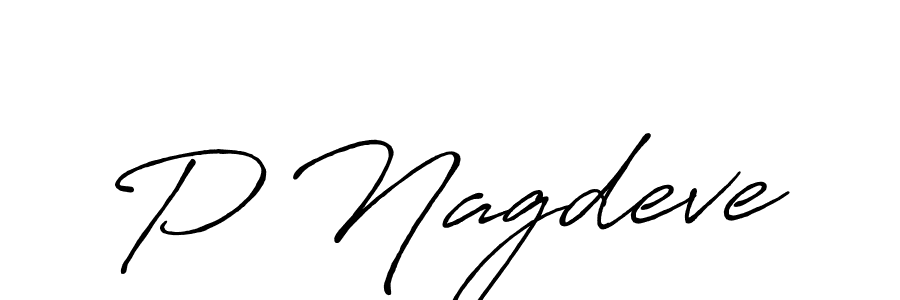 The best way (Antro_Vectra_Bolder) to make a short signature is to pick only two or three words in your name. The name P Nagdeve include a total of six letters. For converting this name. P Nagdeve signature style 7 images and pictures png
