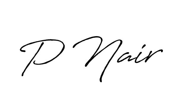if you are searching for the best signature style for your name P Nair. so please give up your signature search. here we have designed multiple signature styles  using Antro_Vectra_Bolder. P Nair signature style 7 images and pictures png