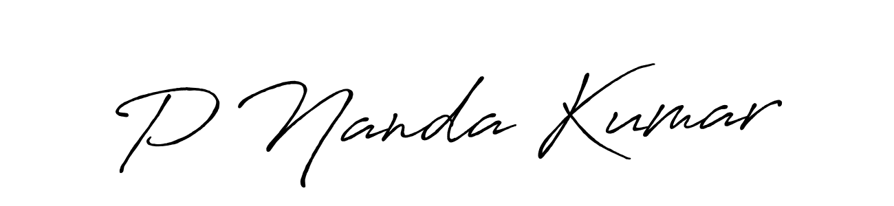 Also we have P Nanda Kumar name is the best signature style. Create professional handwritten signature collection using Antro_Vectra_Bolder autograph style. P Nanda Kumar signature style 7 images and pictures png