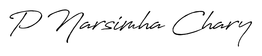 The Antro_Vectra_Bolder lettering style adds unique flourish to name P Narsimha Chary. Stand out with a custom digital autograph made in seconds. P Narsimha Chary signature style 7 images and pictures png