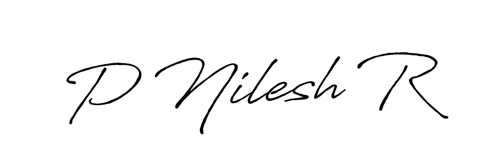 Make a beautiful signature design for name P Nilesh R. Use this online signature maker to create a handwritten signature for free. P Nilesh R signature style 7 images and pictures png