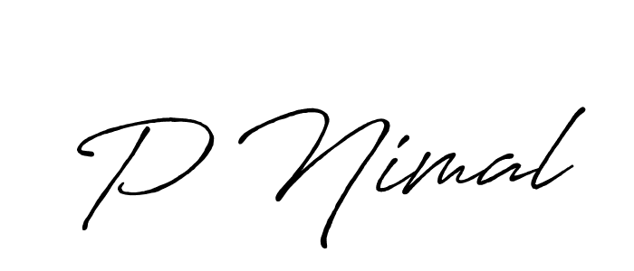It looks lik you need a new signature style for name P Nimal. Design unique handwritten (Antro_Vectra_Bolder) signature with our free signature maker in just a few clicks. P Nimal signature style 7 images and pictures png