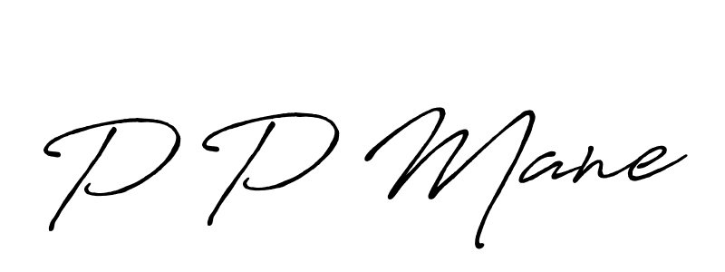 Create a beautiful signature design for name P P Mane. With this signature (Antro_Vectra_Bolder) fonts, you can make a handwritten signature for free. P P Mane signature style 7 images and pictures png