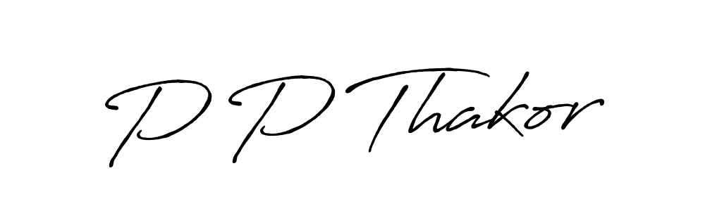 It looks lik you need a new signature style for name P P Thakor. Design unique handwritten (Antro_Vectra_Bolder) signature with our free signature maker in just a few clicks. P P Thakor signature style 7 images and pictures png