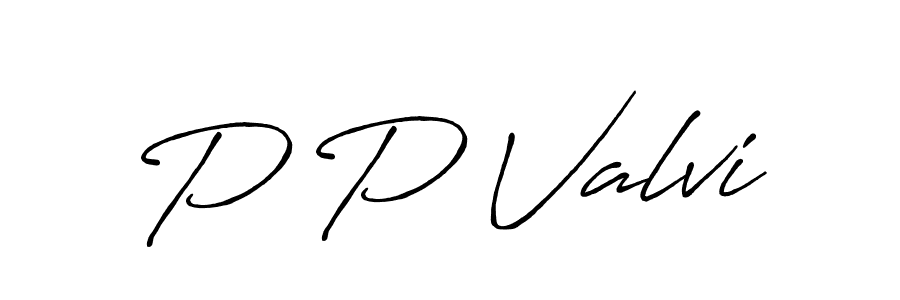 P P Valvi stylish signature style. Best Handwritten Sign (Antro_Vectra_Bolder) for my name. Handwritten Signature Collection Ideas for my name P P Valvi. P P Valvi signature style 7 images and pictures png