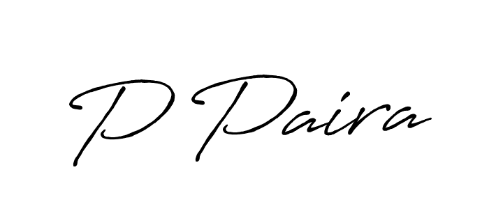 Similarly Antro_Vectra_Bolder is the best handwritten signature design. Signature creator online .You can use it as an online autograph creator for name P Paira. P Paira signature style 7 images and pictures png