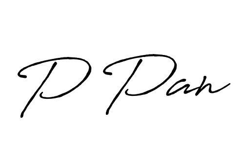 How to make P Pan name signature. Use Antro_Vectra_Bolder style for creating short signs online. This is the latest handwritten sign. P Pan signature style 7 images and pictures png