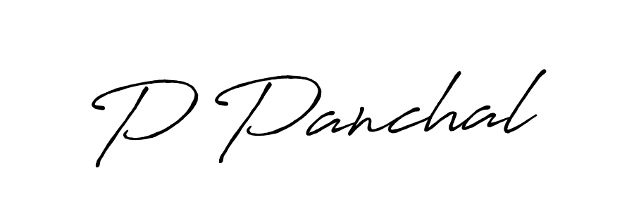 How to make P Panchal signature? Antro_Vectra_Bolder is a professional autograph style. Create handwritten signature for P Panchal name. P Panchal signature style 7 images and pictures png