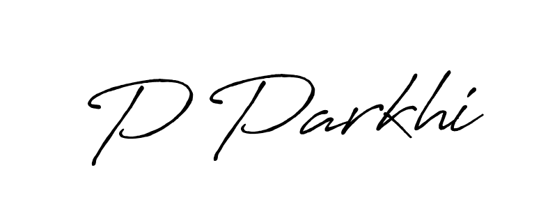 How to make P Parkhi name signature. Use Antro_Vectra_Bolder style for creating short signs online. This is the latest handwritten sign. P Parkhi signature style 7 images and pictures png