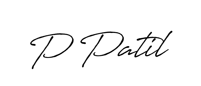 How to make P Patil signature? Antro_Vectra_Bolder is a professional autograph style. Create handwritten signature for P Patil name. P Patil signature style 7 images and pictures png