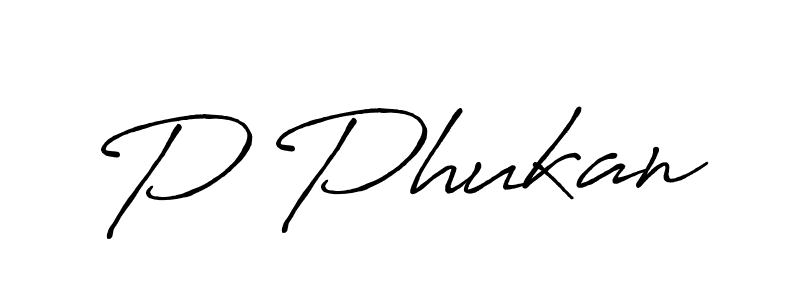 Make a beautiful signature design for name P Phukan. Use this online signature maker to create a handwritten signature for free. P Phukan signature style 7 images and pictures png