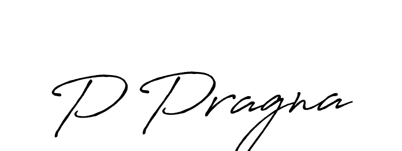 Use a signature maker to create a handwritten signature online. With this signature software, you can design (Antro_Vectra_Bolder) your own signature for name P Pragna. P Pragna signature style 7 images and pictures png