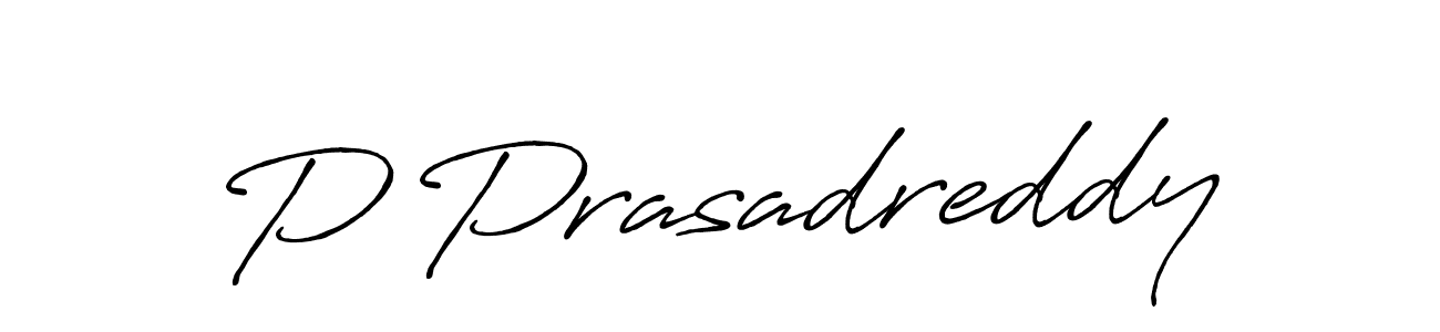 Make a beautiful signature design for name P Prasadreddy. With this signature (Antro_Vectra_Bolder) style, you can create a handwritten signature for free. P Prasadreddy signature style 7 images and pictures png