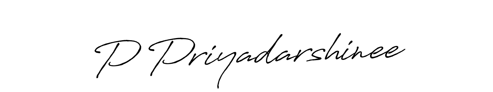 P Priyadarshinee stylish signature style. Best Handwritten Sign (Antro_Vectra_Bolder) for my name. Handwritten Signature Collection Ideas for my name P Priyadarshinee. P Priyadarshinee signature style 7 images and pictures png