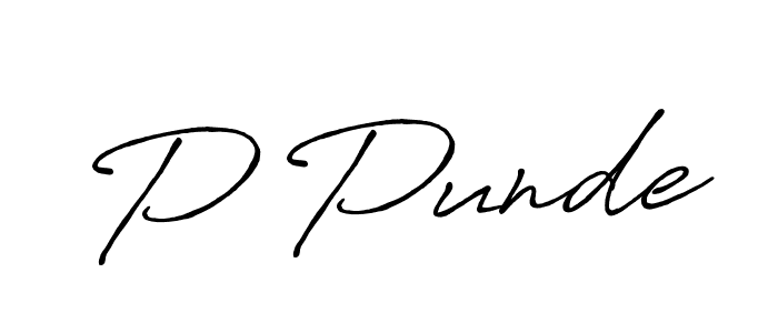 Similarly Antro_Vectra_Bolder is the best handwritten signature design. Signature creator online .You can use it as an online autograph creator for name P Punde. P Punde signature style 7 images and pictures png