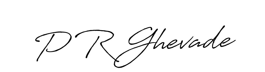 Make a beautiful signature design for name P R Ghevade. With this signature (Antro_Vectra_Bolder) style, you can create a handwritten signature for free. P R Ghevade signature style 7 images and pictures png